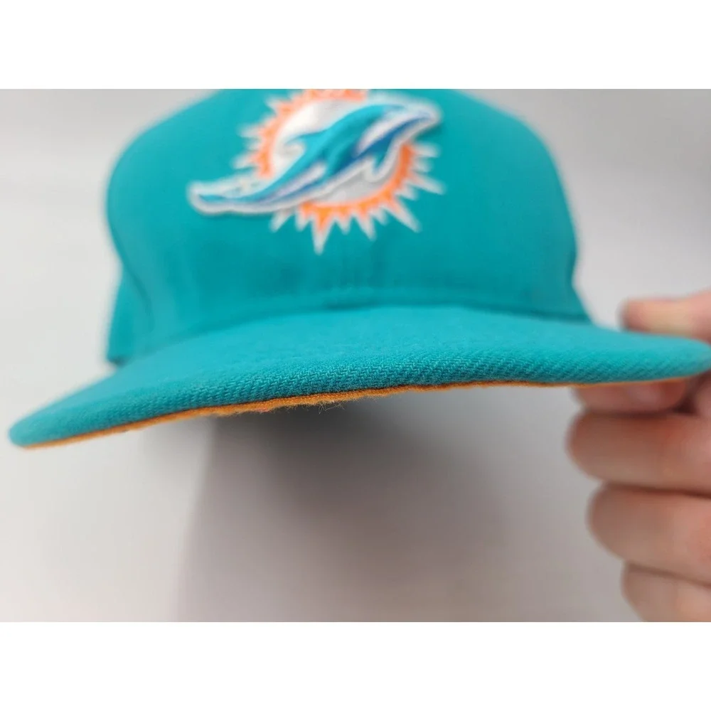 Miami Dolphins New Era 59Fifty Fitted 6 1/2 Hat Cap Youth Boys NFL Football Aqua